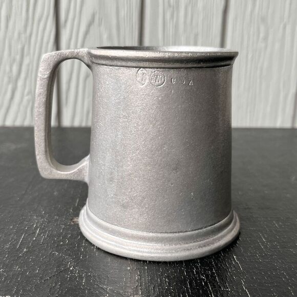 Vintage Pewter Wilton Armetale Alphabet Tankard Mug USA Decor Kids - Picture 3 of 10